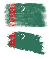 Turkmenistan flag with grunge texture vector