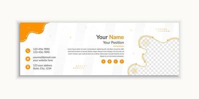 Abstract corporate email signature and email footer template vector