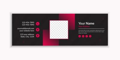 Creative 3d email signature and email footer template layout