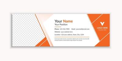 Corporate, modern and professional email signature and email footer template layout vector