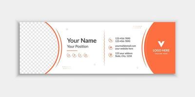 Email signature and email footer template for your office vector