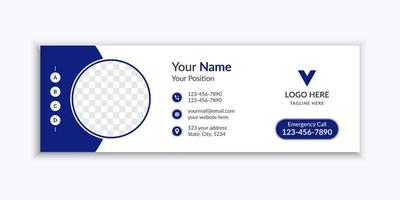Creative office email signature and email footer template layout vector