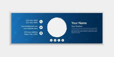 Flat email signature and email footer template design vector