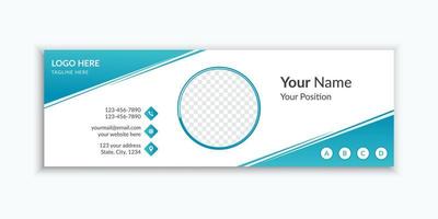 Unique email signature and email footer template vector