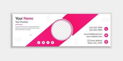 Simple email signature and email footer template vector