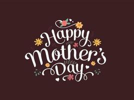 Happy Mothers Day vector lettering. Mother's Day calligraphy card. Mothers Day lettering Arabic calligraphy vector illustration. Love mom, best mom ever lettering vector.