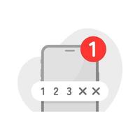 verification code has been send to phone concept illustration flat design vector eps10. modern graphic element for landing page, empty state ui, infographic, icon