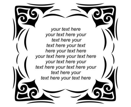 floral border background with empty space in the middle vector