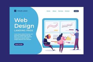 infographic landing page website vector