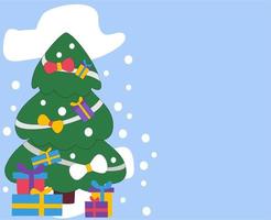 christmas tree decoration background vector