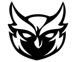 owl head logo vector