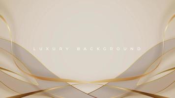 abstract luxury golden lines background with wave elements. Realistic premium 3d modern concept. vector illustration