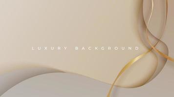 abstract luxury background golden lines, papercut style. space for text. premium background. vector illustration