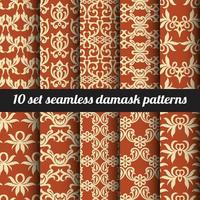 damask backgrounds set vector