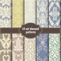 damask backgrounds set vector