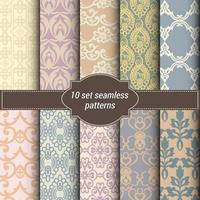 damask backgrounds set vector