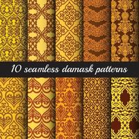 damask backgrounds set vector