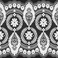 Lace seamless pattern with flowers vector