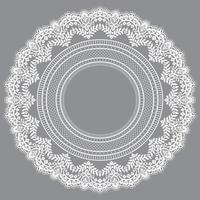 Ornamental round lace pattern vector