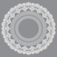 Ornamental round lace pattern vector