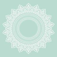 Ornamental round lace pattern vector