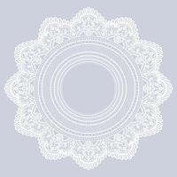 Ornamental round lace pattern vector