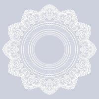 Ornamental round lace pattern vector