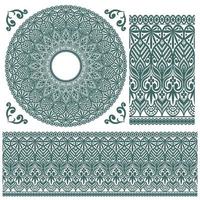 Vector Lace Pattern Frame Set