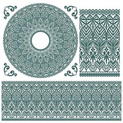 Vector Lace Pattern Frame Set