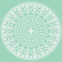 Ornamental round lace pattern vector