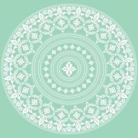 Ornamental round lace pattern vector