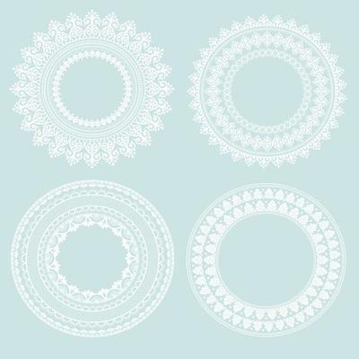 Vector Lace Pattern Frame Set