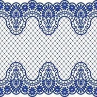 Lace seamless pattern with flowers vector