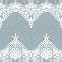 Lace seamless pattern with flowers vector