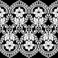 Lace seamless pattern with flowers vector