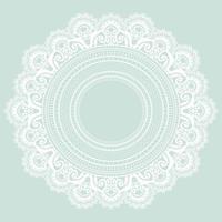 Ornamental round lace pattern vector