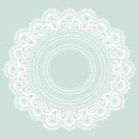 Ornamental round lace pattern vector