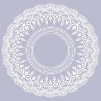 Ornamental round lace pattern vector
