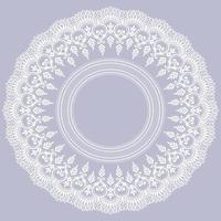 Ornamental round lace pattern vector