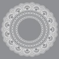 patrón de encaje redondo ornamental vector