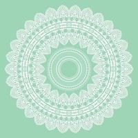 Ornamental round lace pattern vector