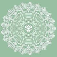 Ornamental round lace pattern vector