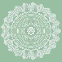 Ornamental round lace pattern vector