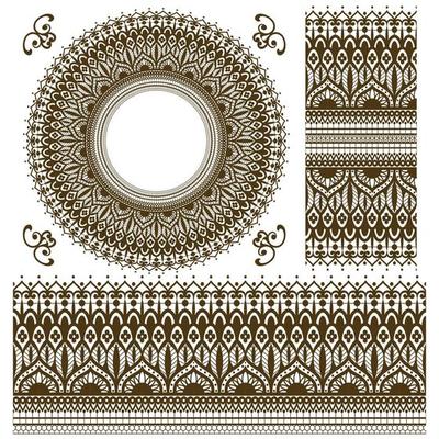 Vector Lace Pattern Frame Set