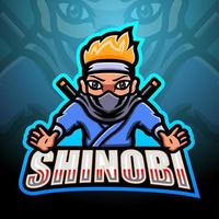 diseño de logotipo de esport de mascota shinobi vector