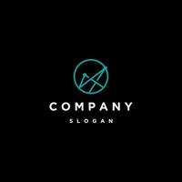 Geometric abstract connect circle logo icon design template vector