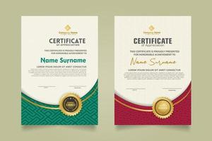 Set modern certificate template. vector