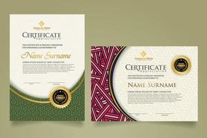 Set modern certificate template. vector