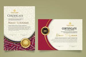 Set modern certificate template. vector