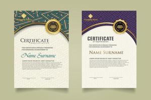 Set modern certificate template. vector